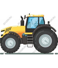  A bright yellow tractor