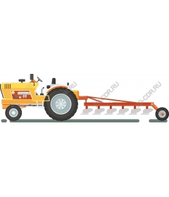  Bright classic farm tractor