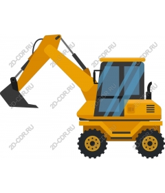 Yellow excavator