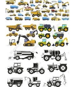 Ultimate Construction Vehicle Bundle: набор клипартов