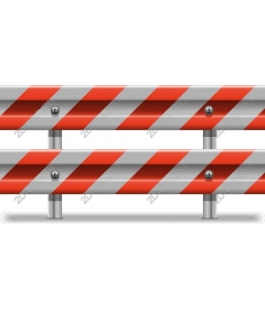 Protective barrier - Attention!