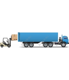 Forklift and truck