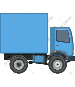  Blue delivery truck