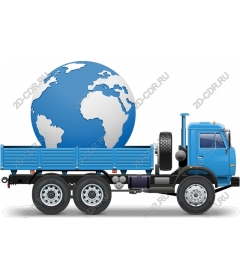 Global logistics Blue Truck