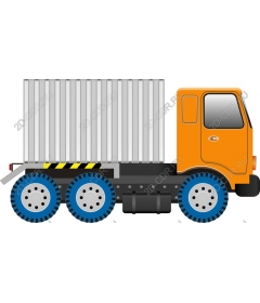 Orange delivery truck