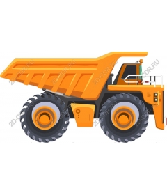 Orange dump truck