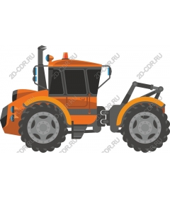 Orange farm tractor