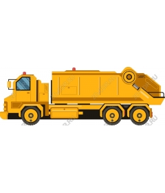 Yellow construction truck