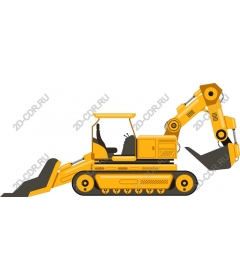 Yellow excavator
