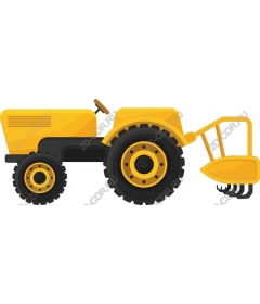 Yellow tractor and
