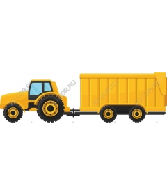 Yellow truck and trailer
