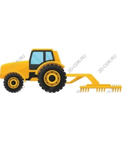  A bright yellow tractor