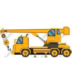  Heavy yellow car with a cock