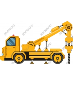  Bright construction crane