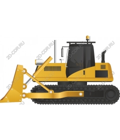 Yellow bulldozer