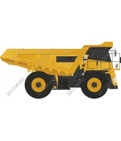 Yellow dump truck
