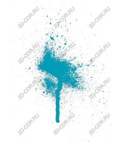  A bright splash of turquoise paint