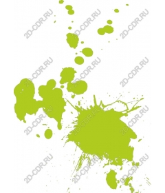  Bright green spray