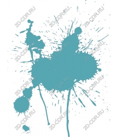 Splash of turquoise paint
