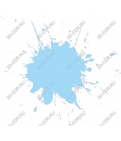 Bright blue splash of paint