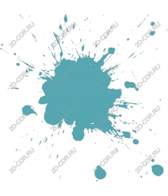Splash of turquoise paint