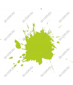  Bright green ink splash