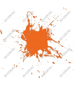 Bright orange splash of paint