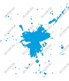  Bright blue ink splash