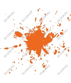  Bright orange splash of paint