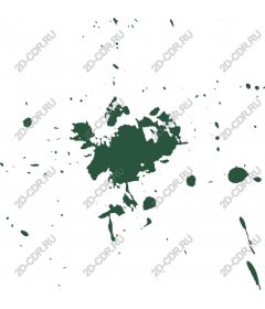 Dynamic splash of green ink