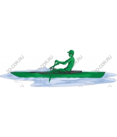 Green rower-athlete