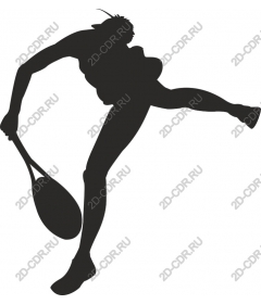 Dynamic tennis player