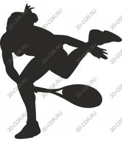 Dynamic tennis player