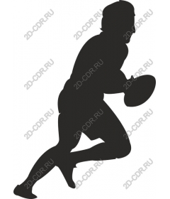 Dynamic Rugby player