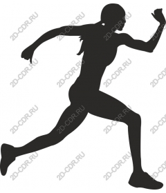 Dynamic running woman