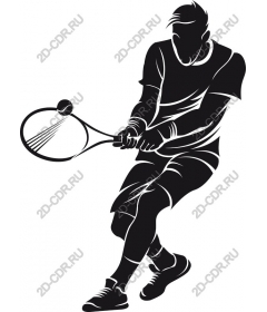 Dynamic tennis player