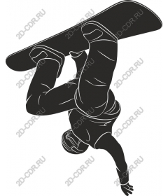 Dynamic snowboarder
