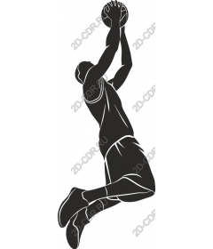 Dynamic basketball player dunk