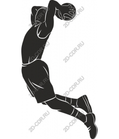 Dynamic basketball player dunk