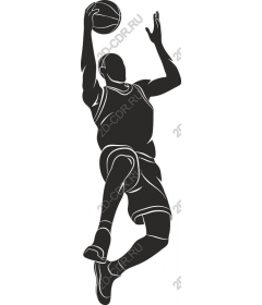 Dynamic basketball player Slam dunk
