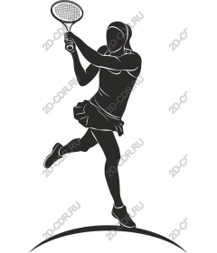 Dynamic tennis player