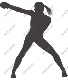 Dynamic female boxer