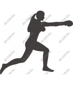 Dynamic female boxer