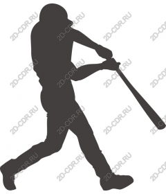 Baseball player swinging bat