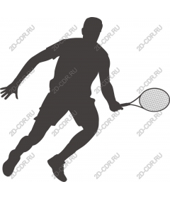 Dynamic tennis player