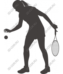 Dynamic tennis player