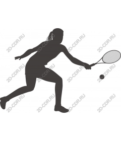 Dynamic tennis player