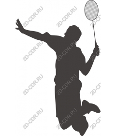  Jump badminton player