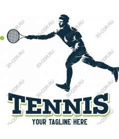 Dynamic tennis player