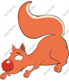 Playful cartoon squirrel